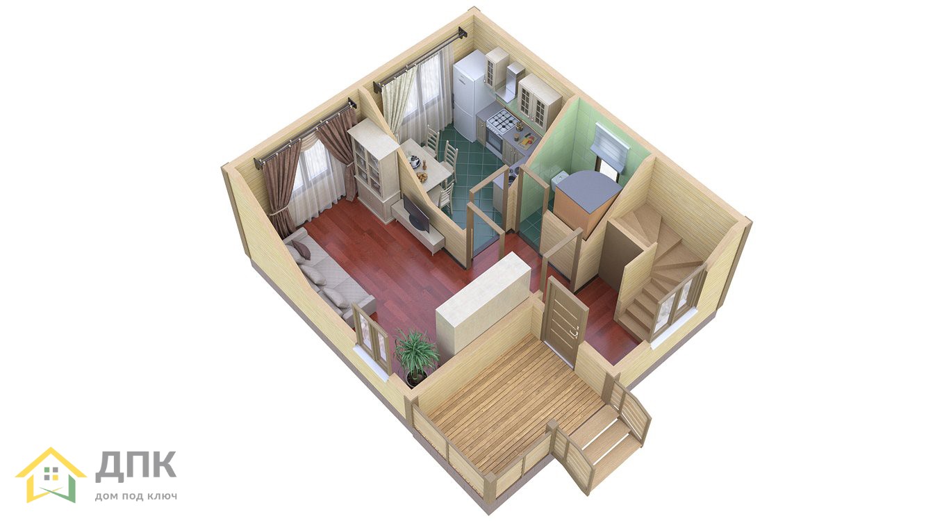 Дом из бруса БСУ-ПБ 4 Дом из бруса БСУ-ПБ 4