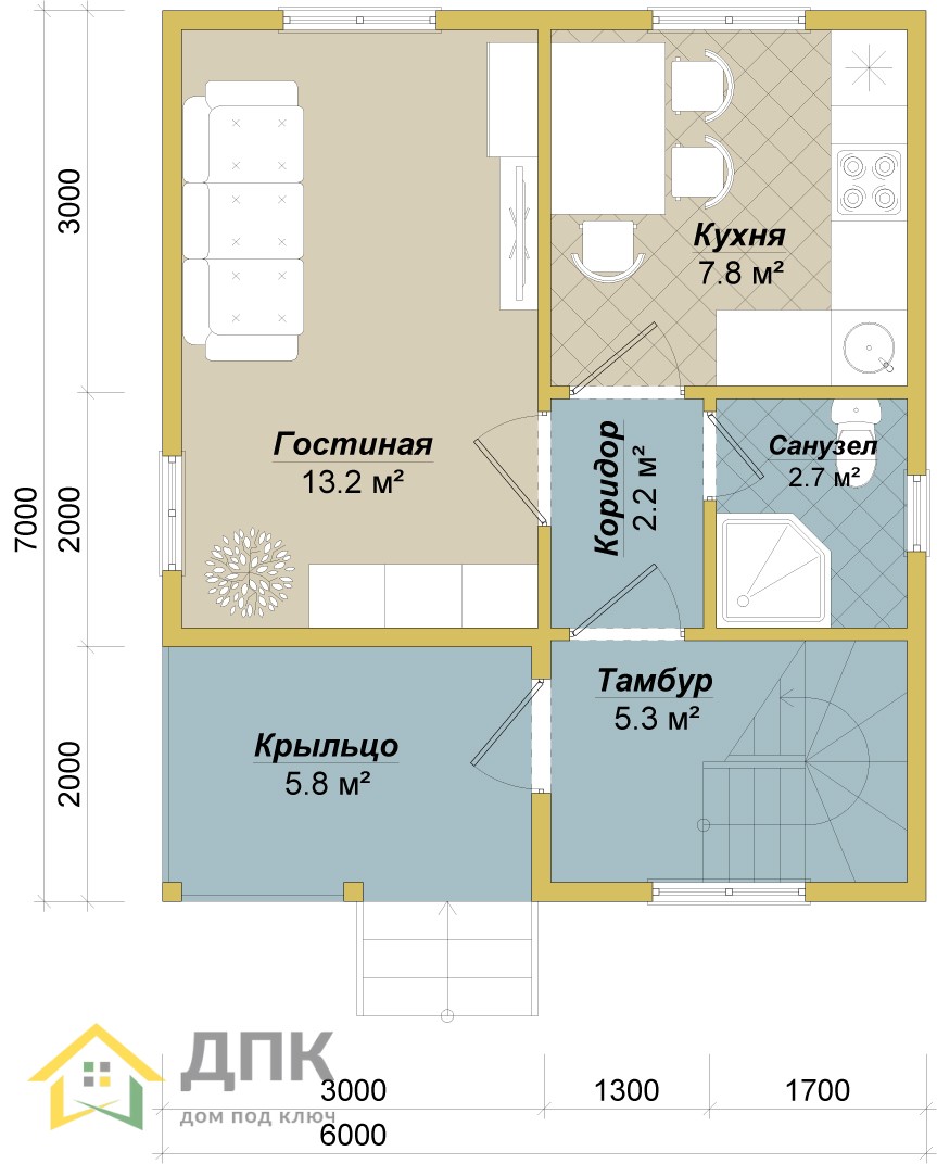 Дом из бруса БСУ-ПБ 4 Дом из бруса БСУ-ПБ 4