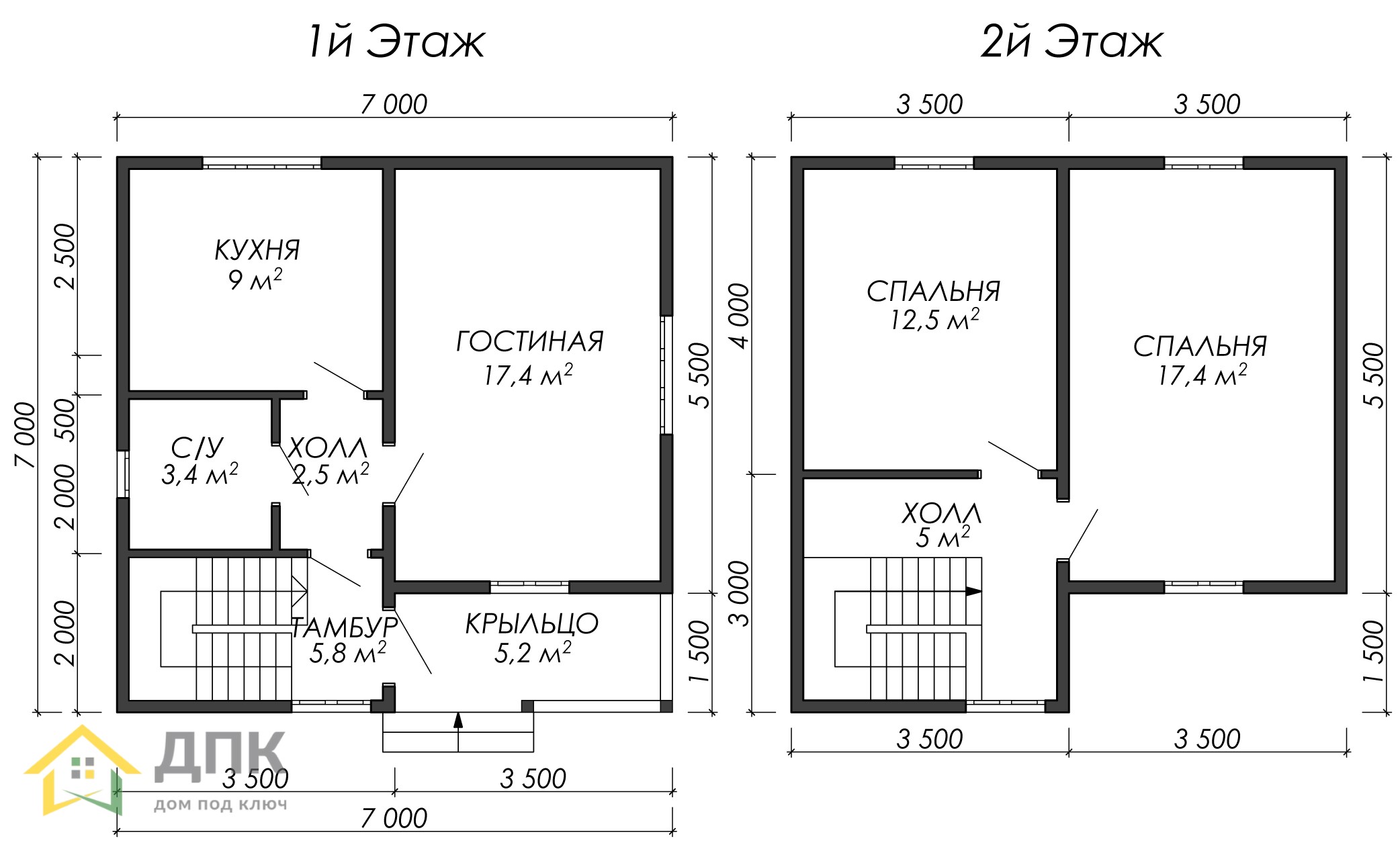 Дом из бруса БСУ-УС 32 Дом из бруса БСУ-УС 32