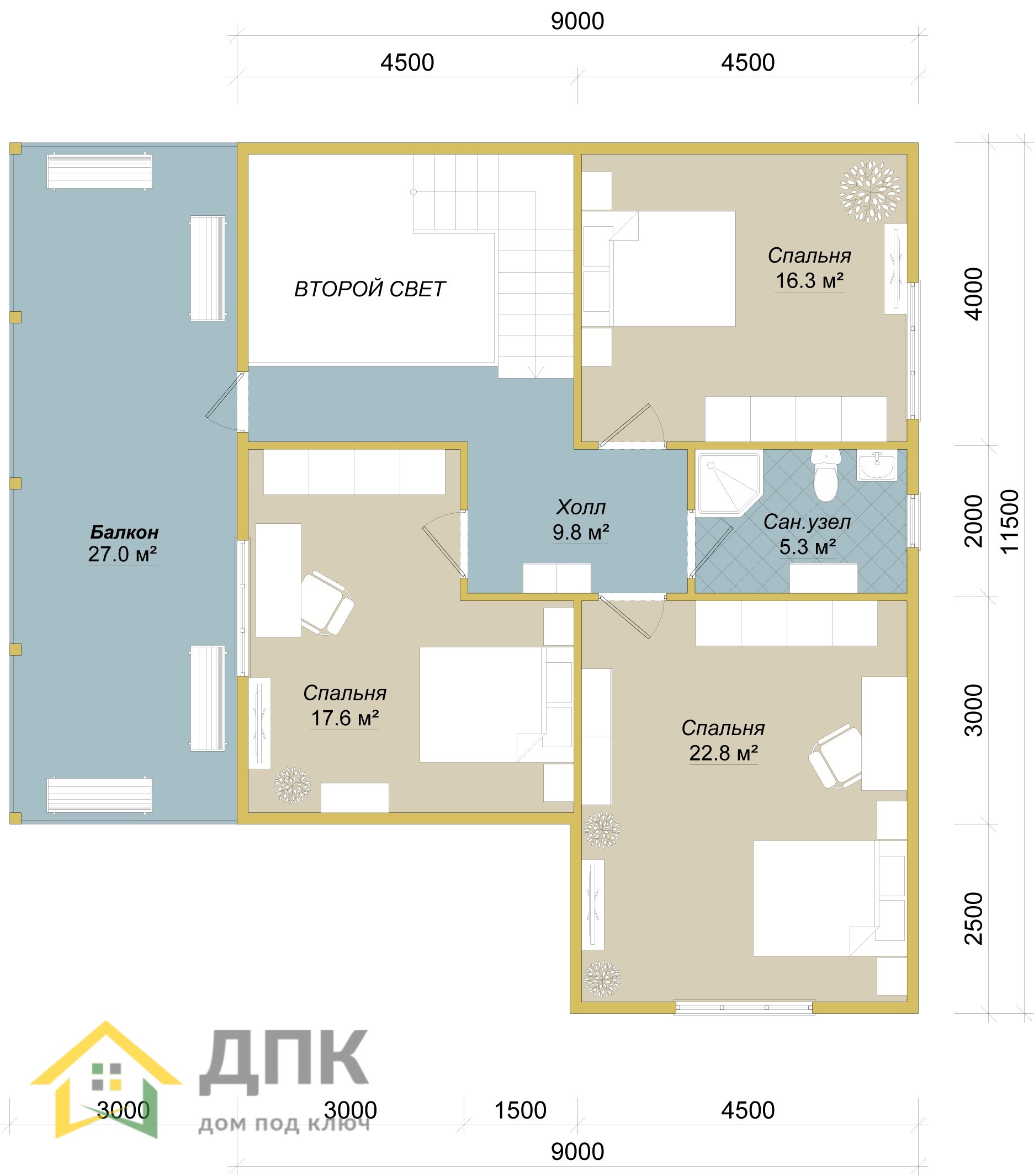 Каркасный дом БСУ-КД 28 Каркасный дом БСУ-КД 28