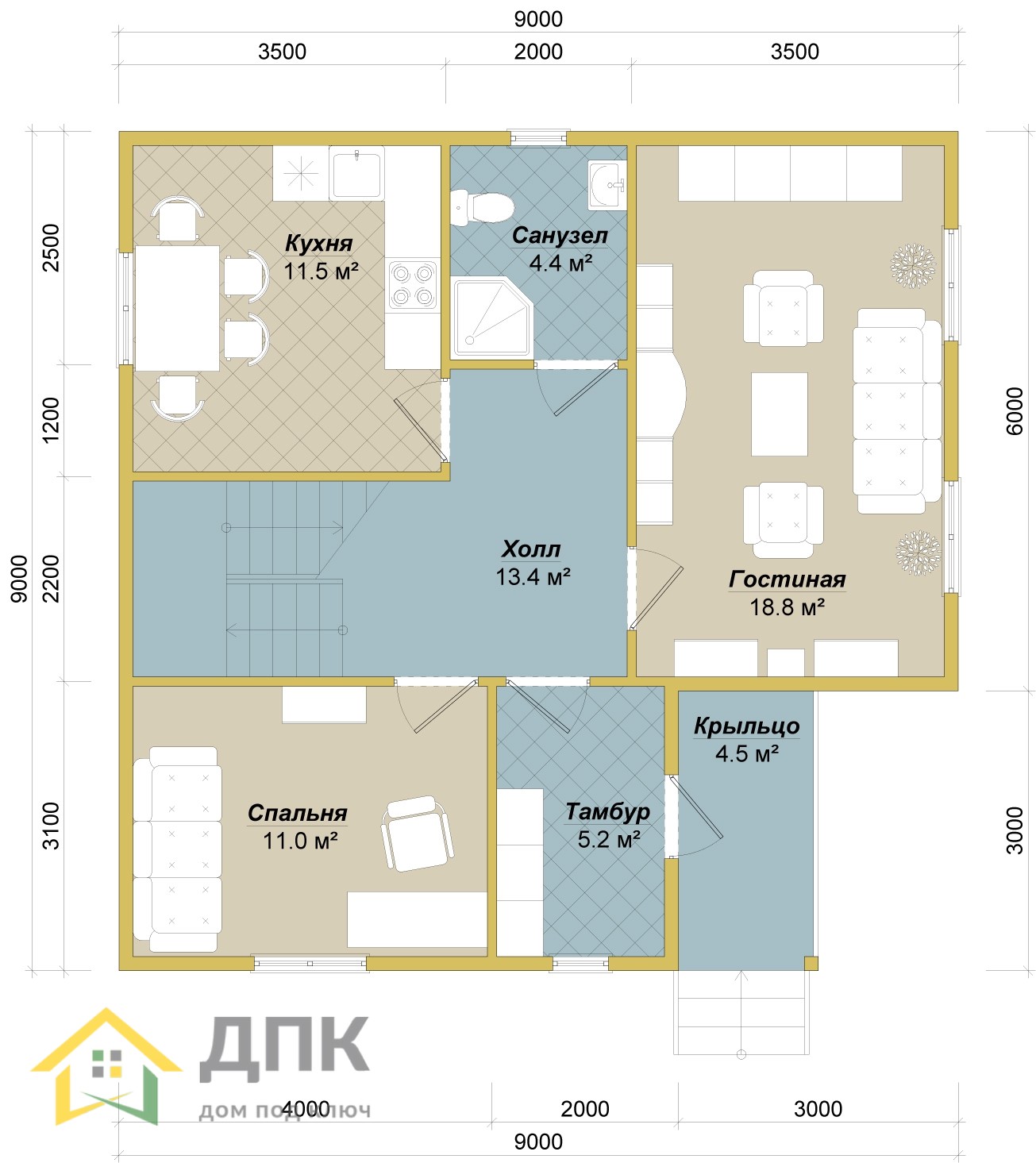Каркасный дом БСУ-КД 22 Каркасный дом БСУ-КД 22