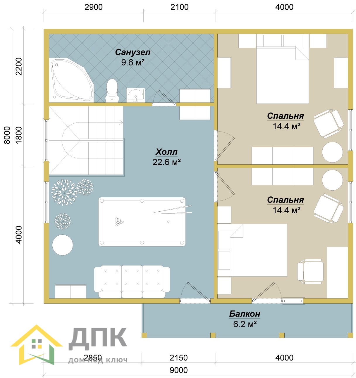 Каркасный дом БСУ-КД 24 Каркасный дом БСУ-КД 24