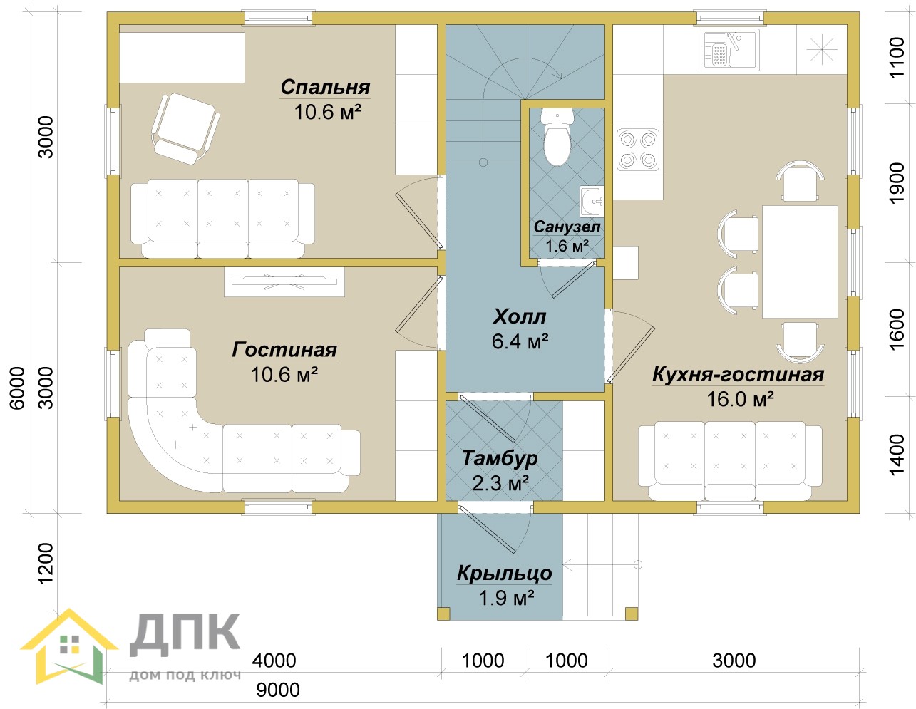 Каркасный дом БСУ-КД 6 Каркасный дом БСУ-КД 6